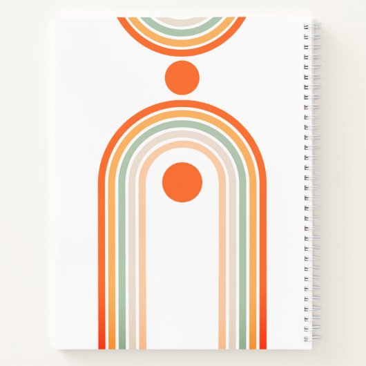 Carnet Monogramme Nom Boho Arch Multi Photo Fille tendanc (Dos)