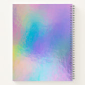 Carnet Monogramme Nom Initial Arc-en-ciel Holographique O (Dos)
