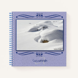 Carnet Monogramme Nom personnalisé Déchets de neige - P