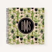 Carnet Monogramme | Oasis intérieure | Motif de ligne Pla (Devant)