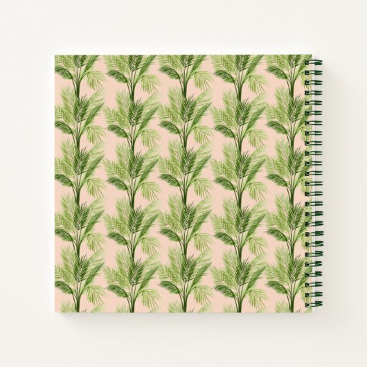 Carnet Monogramme | Oasis intérieure | Motif Palm Tree (Dos)