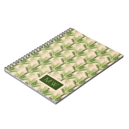 Carnet Monogramme | Oasis intérieure | Motif Palm Tree (Côté gauche)