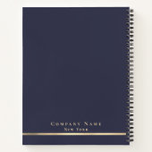 Carnet Monogramme or brillant Marine Blue Executive Spira (Dos)