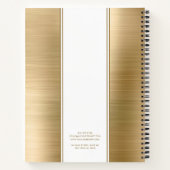 Carnet Monogramme Or brossé commerce métallique (Dos)