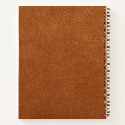 Carnet Monogramme or en cuir simple (Dos)