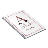 Carnet Monogramme Or Rose (Côté Droit)