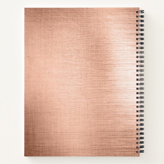 Carnet Monogramme or Rose chic (Dos)