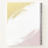 Carnet Monogramme or Rose fille personnalisée (Dos)