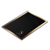 Carnet Monogramme or simple | Black (Côté gauche)