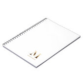 Carnet Monogramme or simple | BLANCHE (Côté gauche)