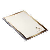 Carnet Monogramme or simple encadré or | Blanc ivoire (Côté Droit)
