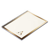 Carnet Monogramme or simple encadré or | Blanc ivoire (Côté gauche)