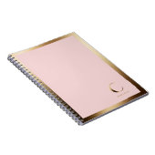 Carnet Monogramme or simple encadré | Rose (Côté Droit)