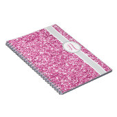 Carnet Monogramme Pailleté Rose (Côté Droit)