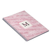 Carnet Monogramme Pailleté Rose Tendre (Côté Droit)