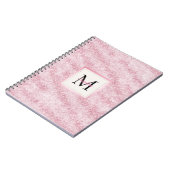 Carnet Monogramme Pailleté Rose Tendre (Côté gauche)