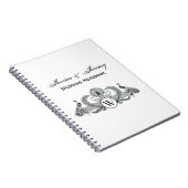 Carnet Monogramme Paons Vintage (Côté Droit)