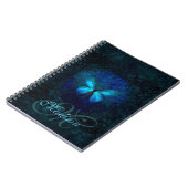 Carnet Monogramme Papillon Bleu (Côté gauche)