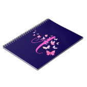 Carnet Monogramme Papillon bleu rose (Côté gauche)