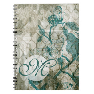 Carnet Monogramme Papillons arabes VI