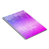 Carnet Monogramme Parties scintillant à séchage rose chau (Côté Droit)
