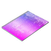 Carnet Monogramme Parties scintillant à séchage rose chau (Côté gauche)