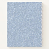 Carnet Monogramme Parties scintillant bleu ciel (Dos)