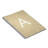 Carnet Monogramme Parties scintillant Or de luxe (Côté Droit)