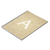 Carnet Monogramme Parties scintillant Or de luxe (Côté gauche)