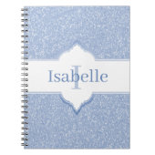 Carnet Monogramme Parties scintillant Sky Blue (Devant)