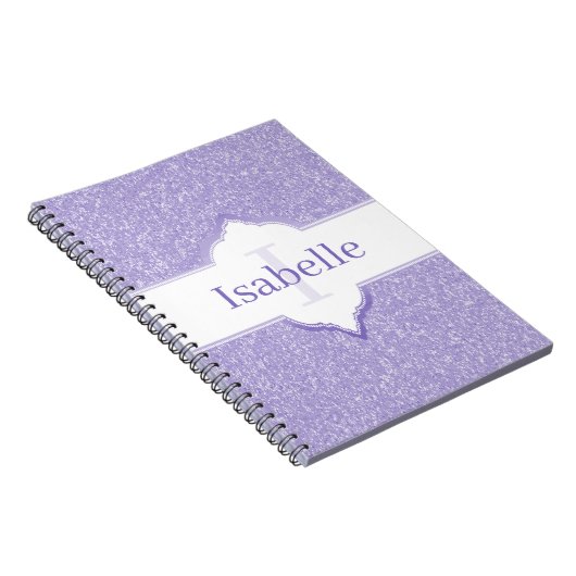 Carnet Monogramme Parties scintillant violet (Côté Droit)