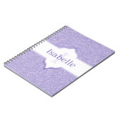 Carnet Monogramme Parties scintillant violet (Côté gauche)
