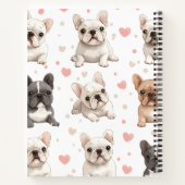 Carnet Monogramme Personalized Adorable French Bulldog (Dos)