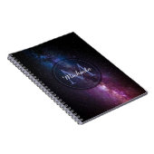 Carnet Monogramme personnalisable à voie lactée (Côté Droit)