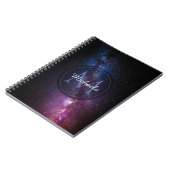 Carnet Monogramme personnalisable à voie lactée (Côté gauche)