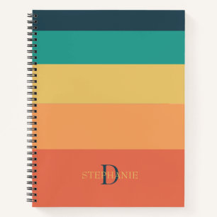 Carnet Monogramme Personnalisé 5 blocs de couleur