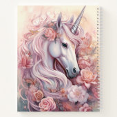 Carnet Monogramme personnalisé belle licorne (Dos)