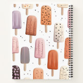 Carnet Monogramme Personnalisé Cute Popsicle Motif (Dos)