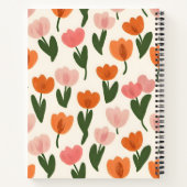 Carnet Monogramme Personnalisé Cute Spring Tulip Motif (Dos)