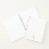 Carnet Monogramme personnalisé de luxe blanc et or (Intérieur)