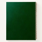 Carnet Monogramme personnalisé en cuir vert (Dos)