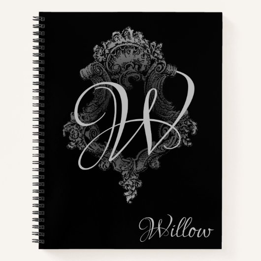 Carnet Monogramme personnalisé initial (Devant)
