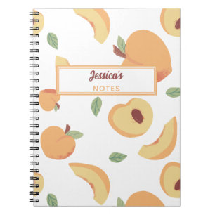 Carnet Monogramme personnalisé Joli Peaches Cadeau modern