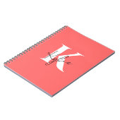 Carnet Monogramme personnalisé moderne et dynamique - (Côté gauche)