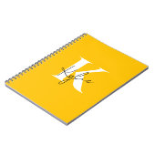 Carnet Monogramme personnalisé moderne et dynamique - (Côté gauche)