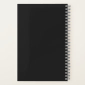 Carnet Monogramme personnalisé noir et blanc (Verso)