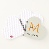 Carnet Monogramme personnalisé & Nom (Intérieur)