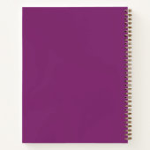 Carnet Monogramme personnalisé Nom initial Or & Bordeaux (Dos)