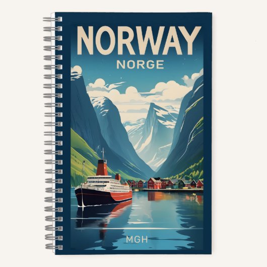 Carnet Monogramme personnalisé Norvège (Recto)