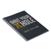 carnet monogramme personnalisé "Pie (pi) Hole" (Côté Droit)